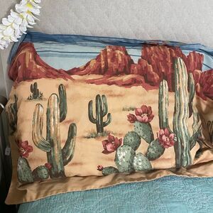 Desert Cactus Print King Pillow Cases